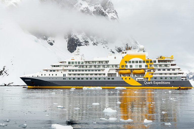 Quark Expeditions polar vessel in Antarctic Peninsula waters